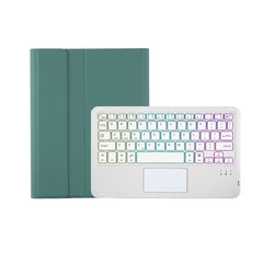 For iPad 11 2025 / 10th Gen 10.9 2022 A10B-AS Lambskin Texture Backlight Bluetooth Touch Keyboard Leather Tablet Case with Pen Slot, A10B-AS