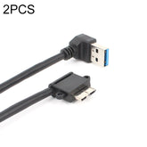2 PCS USB 3.0 Upper Elbow Male to Micro USB 3.0 Elbow Charging Data Cable, Cable Length: 27cm, Upper Elbow