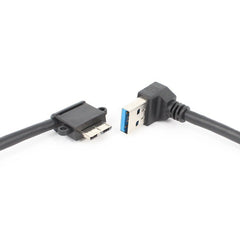 2 PCS USB 3.0 Upper Elbow Male to Micro USB 3.0 Elbow Charging Data Cable, Cable Length: 27cm, Upper Elbow