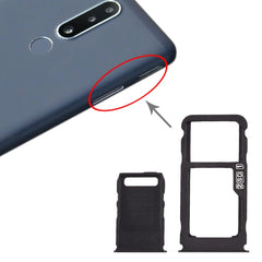 SIM Card Tray + SIM Card Tray + Micro SD Card Tray for Nokia 3.1 Plus, For Nokia 3.1 Plus