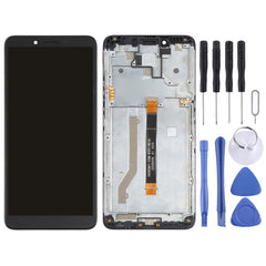 LCD Screen and Digitizer Full Assembly with Frame for Nokia C3, For Nokia C3