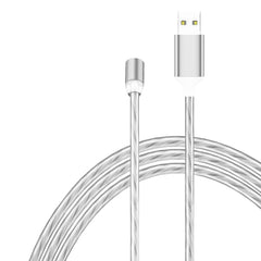 USB to 8 Pin Magnetic Suction Colorful Streamer Mobile Phone Charging Cable, Length: 1m, 1m