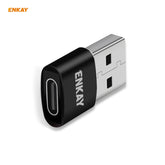 ENKAY ENK-AT105 USB Male to FemaleType-C Aluminium Alloy Adapter Converter, Support Quick Charging & Data Transmission, ENKAY ENK-AT105 Black, ENKAY ENK-AT105 Red, ENKAY ENK-AT105 Gold, ENKAY ENK-AT105 Rose Gold