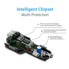 C57 QC3.0 Wireless FM Transmitter Fast Car Charger Bluetooth 5.0 Hands-free Car Modulator USB Flash Memory MP3 Player, C57