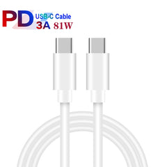 PD04 Type-C + USB Mobile Phone Charger with Type-C to Type-C Cable, EU Plug, EU Plug + Type-C to Type-C Cable