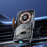 C11 Car 15W Automatically Open Transparent Type-C Wireless Charger Stand, C11 (Gray), C11 (Blue), C11 (Gold)