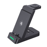 B20 18W 3 in 1 Wireless Charger Stand Charger Dock for iPhone Apple Watch Series, B20 for Apple