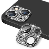 ENKAY Hat-Prince Blink Diamond Camera Lens Aluminium Alloy + Tempered Glass Full Coverage Protector, For iPhone 15 / 15 Plus