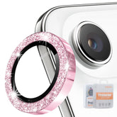 ENKAY Hat-Prince Glitter Rear Lens Aluminium Alloy Tempered Glass Film, For iPhone Air, For iPhone 15 Pro / 15 Pro Max