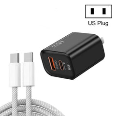 45PQ 45W PD25W + QC3.0 20W USB Super Fast Charger with Type-C to Type-C Cable, US Plug, US Plug + Type-C to Type-C Cable