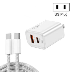 45PQ 45W PD25W + QC3.0 20W USB Super Fast Charger with Type-C to Type-C Cable, US Plug, US Plug + Type-C to Type-C Cable