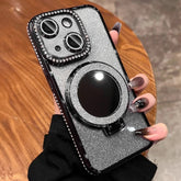 Rhinestone Mirror Glitter MagSafe TPU Phone Case, For iPhone 14, For iPhone 14 Pro