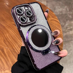 Rhinestone Mirror Glitter MagSafe TPU Phone Case, For iPhone 14 Pro Max, For iPhone 13 Pro Max