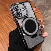Rhinestone Mirror Glitter MagSafe TPU Phone Case, For iPhone 16, For iPhone 15 Pro Max