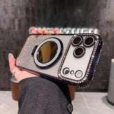Rhinestone Mirror Glitter MagSafe TPU Phone Case, For iPhone 17 Pro, For iPhone 17