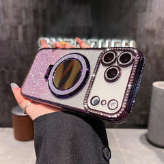 Rhinestone Mirror Glitter MagSafe TPU Phone Case, For iPhone 17 Pro, For iPhone 17
