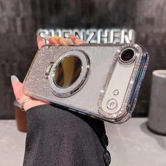 Rhinestone Mirror Glitter MagSafe TPU Phone Case, For iPhone Air, For iPhone 16 Pro Max