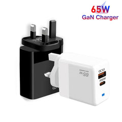 GaN PD 45W + QC3.0 USB Fully Compatible Protocol Charger for MacBook,UK Plug, UK Plug(, UK Plug