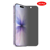 JUNSUNMAY 25pcs Privacy Screen Protector Tempered Glass Film, For iPhone 17 Pro Max, For iPhone 17 Pro, For iPhone 17, For iPhone Air, For iPhone 16 Pro Max, For iPhone 16 Pro, For iPhone 16 Plus, For iPhone 16, For iPhone 15 Pro Max, For iPhone 15 Pro...