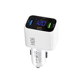 QC4.0 30W + PD3.0 30W LED Digital Display Car Charger, TE-S01