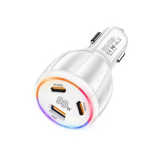 PD30W x 2 and QC 30W Multi Port Car Charger for Mobile phones / Tablets, TE-P46