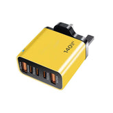 TE-PD43 Type-C x 3, USB-A x 2 Multi-port Charger for Mobile Phones / Tablets,UK Plug, UK Plug