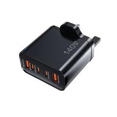 TE-PD43 Type-C x 3, USB-A x 2 Multi-port Charger for Mobile Phones / Tablets,UK Plug, UK Plug