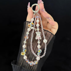 Double-Layer Crystal Necklace with a Little Bear