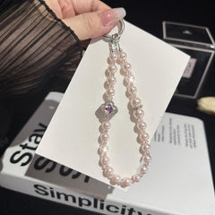 Rhinestone Flower Pearl Necklace