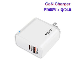 TE-PD65 GaN PD 65W + QC4.0 USB Fully Compatible Protocol Charger for MacBook ,US Plug