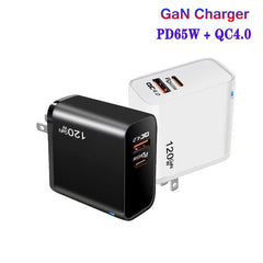TE-PD65 GaN PD 65W + QC4.0 USB Fully Compatible Protocol Charger for MacBook ,US Plug