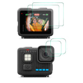 2 Sets ENKAY 0.2mm 9H Tempered Glass Screen Protector Front & Back Camera Film, For GoPro LIT HERO