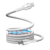 ENKAY PD100W Type-C to Type-C Magnetic Self-Coiling Braided Charging Data Cable, 1m, 1.5m, 2m
