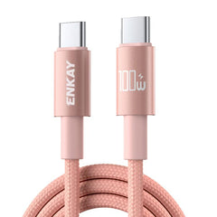 ENKAY PD100W USB-C / Type-C to Type-C Nylon Braided Fast Charging Cable with E-Marker Chip, 1m, 2m