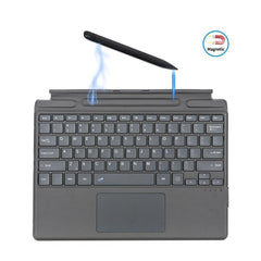 Ultra Slim Wireless Bluetooth Magnetic Pen Slot Keyboard, For Microsoft Surface Pro 8 / 9 / 10 / 11 / X