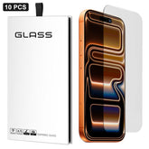 10pcs 3D Large Arc Half-Screen No White Border High-Aluminum Thick Adhesive HD Tempered Glass Film, For iPhone 17 Pro Max, For iPhone 17 Pro, For iPhone 17, For iPhone Air, For iPhone 16 Pro Max, For iPhone 16 Pro, For iPhone 16 Plus, For iPhone 16