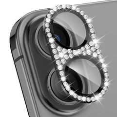 ENKAY Hat-Prince Blink Diamond Camera Lens Aluminium Alloy Tempered Glass Film, For iPhone 17