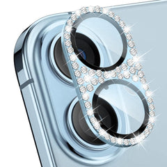 ENKAY Hat-Prince Blink Diamond Camera Lens Aluminium Alloy Tempered Glass Film, For iPhone 17