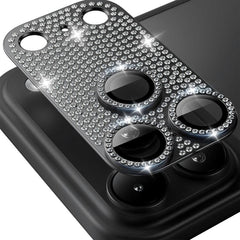 ENKAY Hat-Prince Blink Diamond Camera Lens Aluminium Alloy Tempered Glass Film, For iPhone 17 Pro