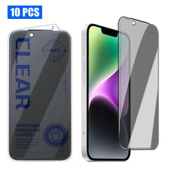 10pcs 3D Curved Zero Edge Borderless Privacy Tempered Glass Film, For iPhone 14 Plus, For iPhone 14, For iPhone 14 Pro, For iPhone 14 Pro Max, For iPhone 13 Pro Max, For iPhone 13 Pro, For iPhone 13