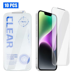 10pcs 3D Curved Edge Zero-Border Borderless HD Tempered Glass Film, For iPhone 14 Plus, For iPhone 14, For iPhone 14 Pro, For iPhone 14 Pro Max, For iPhone 13 Pro Max, For iPhone 13 Pro, For iPhone 13