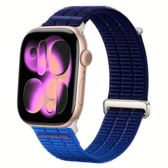 Double-Link Cloud-Feel Breathable Nylon Loop Metal Head Watch Band, For Apple Watch 42mm / 41mm / 40mm / 38mm
