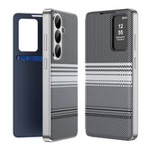 Rainbow Plaid Pattern Smart View Vegan Leather Phone Case, For Samsung Galaxy S26+ 5G, For Samsung Galaxy S26 Ultra 5G, For Samsung Galaxy S26 5G, For Samsung Galaxy A57 5G