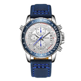 OCHSTIN 6125B Watch Quartz Watch Night Light Waterproof Watch Timing Multi Function Leather Fashion Men Watch