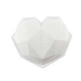 3 PCS Diamond Love DIY Cake Silicone Mold Sponge Baking Tool Chiffon Mousse Dessert Mold, Diamond Love Shape