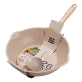Thick Bottom Maifan Stone Household Small Frying Pan Non Stick Pan Deep Frying Pan, 20cm Black Without Cover, 20cm Beige Without Cover, 24cm Black Without Cover, 24cm Beige Without Cover, 26cm Black Without Cover, 26cm Beige Without Cover