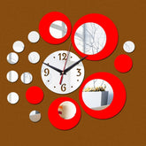 3D Stereo Decorative Clock Acrylic Digital Mirror Wall Sticker Wall Clock
