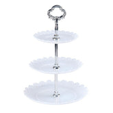 Party Birthday Three-layer Fruit Plate Cake Stand Dessert Storage Rack, Dessert Storage Rack, Black, Clear, Blue
