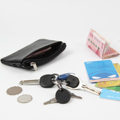 Genuine Leather Women Small Wallet Change Purses Zipper Card Holder Wallets