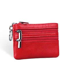 Genuine Leather Women Small Wallet Change Purses Zipper Card Holder Wallets
